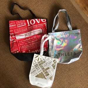 Bundle of 3 Lululemon and Athleta Bags!